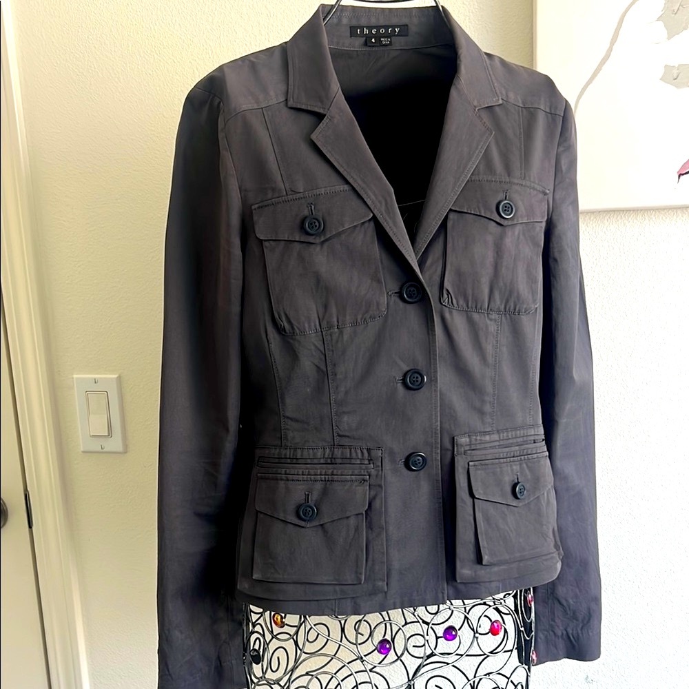 Theory Women's Dark Gray Blazer